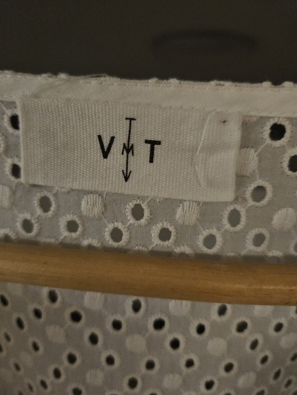 VMT Los Angeles White Eyelet Lace Tunic Dress Bell Sleeve Coverup S/M - Picture 7 of 7